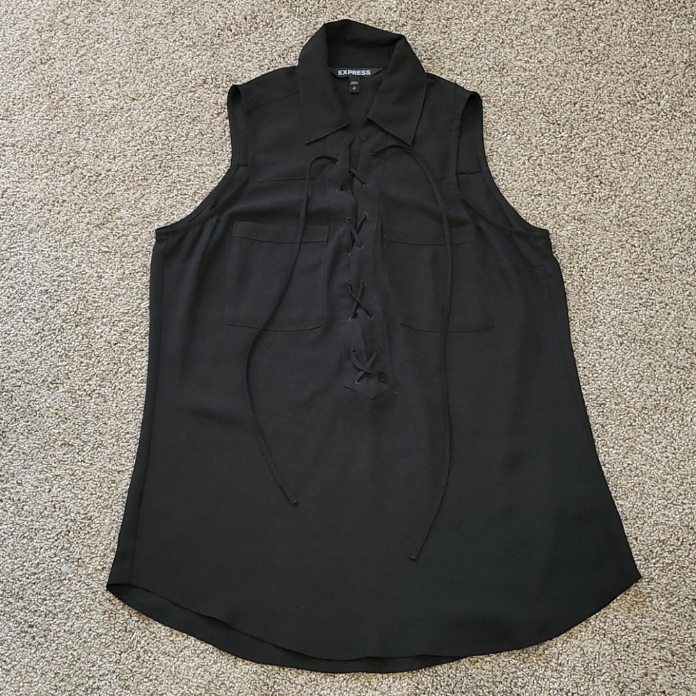 Express dressy lace up top